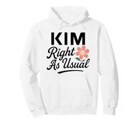 Kim Flower Nombre Justo como de Costumbre Madre Esposa Kimberly Lindo Sudadera con Capucha