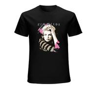 Kim Wilde 80s Retro Faded Vintage 1980s Pop of America T-Shirt Graphic Printed Tee Shirt Mens Black Shirt, Negro , XXL