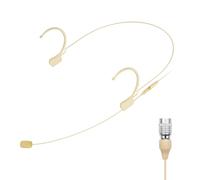 KIMAFUN Micrófono Beige de Auriculares, Pro Earset Over Ear Hanging, Micrófono de Condensador para la Cabeza, Compatible con Transmisores de Cuerpo del Sistema Inalámbrico Audio-Technica, HC-810 T4