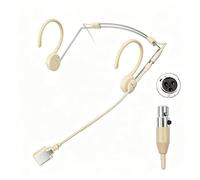 KIMAFUN Micrófono de Diadema Ajustable sobre Oreja Tipo Condensador Profesional, Compatible con Bodypack Inalámbrico con conector Mini XLR TA3F Actuaciones, Clases, Conferencias e Iglesias - HC-800-D3