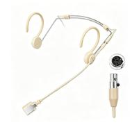 KIMAFUN Micrófono de Diadema Ajustable sobre Oreja, Tipo Condensador Profesional Ligero, Compatible con Bodypack Inalámbrico Shu_re, Ideal para Actuaciones, Clases, Conferencias e Iglesias - HC-800-D4