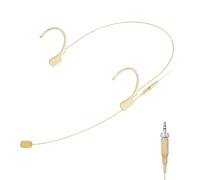 KIMAFUN Micrófono de Diadema Headworn Profesional Colgante de Condensador Compatible con el Transmisor de Bolsillo del Sistema Inalámbrico Senn_heiser, Beige, HC-810 C2