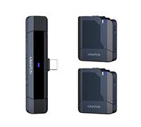 KIMAFUN Micrófono Inalámbrico Lavalier para Android Type-C, Micrófono Solapa Monitoreo en Tiempo Real para Youtube/Facebook/Tik Tok Live Stream, Vloggers, Grabación de Video, Entrevista,G50-4(2TX+1RX)