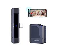 KIMAFUN Micrófono Inalámbrico Lavalier para Android Type-C, Micrófono Solapa Monitoreo en Tiempo Real para Youtube/Facebook/Tik Tok Live Stream, Vloggers, Grabación de Video, Entrevista,G50-3(1TX+1RX)