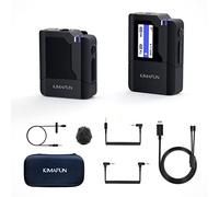KIMAFUN Sistema de Micrófono Inalámbrico Lavalier, Micrófono Solapa Monitoreo en Tiempo Real para Cámara, DSLR, Teléfono Inteligente, Live Stream, Vlog Video G50-1(1TX+1RX)