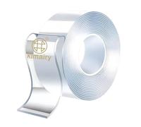 kimairy Cinta adhesiva de doble cara resistente, reutilizable, fuerte cinta de pared, para alfombra, puntos de pegamento, nano tiras para colgar fotos, cinta para póster (16.5 pies)