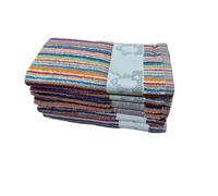Kimbatex Paños de Cocina Rizo 100% Algodón, Trapos de Cocina, 50x50 cm Muy Absorbentes, Suaves y Resistentes (6, Rayas Color)