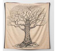 Kimbatex Pareo Multiusos XXL para Playa y hogar, 210 x 240 cm, 100% algodón. Ideal como Pareo Playa, Cubre sofá, Cubre Camas, Tapiz... (Arbol de la Vida)