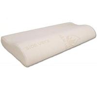 Kimbatex Textil Hogar Tienda Almohada Viscoelástica Aloe Vera Transpirable, Fresca y Libre de humedades con Tratamiento Sanitized Antiácaros, Antialérgico y Antibacterias. (Cervical 70 cm)