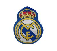 Kimbatex Textil Hogar Tienda Cojines Real Madrid Oficiales - 3 Diseños: 3D Escudo, Camiseta y Cuadrado - Suaves con Fibra Siliconada - Decoración Sofá y Cama - Regalo Madridistas (Cojin 3D 28x37cm)
