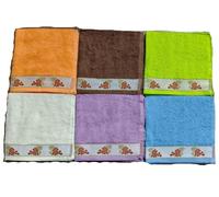 Kimbatex Textil Hogar Tienda Juego de 12 Paños de Cocina Multicolor, 50 x 50 cm, 100% Algodón Rizo Americano 500g/m², Diseño de Frutas Fabricado en Portugal. (Uvas)