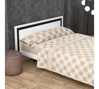 Kimbatex Textil Hogar Tienda Juego de Sábanas 3 Piezas Coralina 180gr Invierno | Cama 90, 105, 135, 150 y 180 cm | 6 Diseños + Infantiles Unicornios y Dinosaurios (Gisela Beige, Cama 180cm)