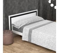 Kimbatex Textil Hogar Tienda Juego de Sábanas 3 Piezas Coralina 180gr Invierno | Cama 90, 105, 135, 150 y 180 cm | 6 Diseños + Infantiles Unicornios y Dinosaurios (Silvia Gris, Cama 90cm)