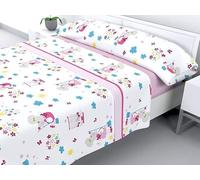 Kimbatex Textil Hogar Tienda Juego de Sábanas Infantiles Roomers Bed Linen. Surtido De Modelos y Tamaños. 50% algodón 50% poliéster. Calidad 30/30 144/Hilos. (Ratita, Cama 90cm)
