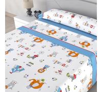 Kimbatex Textil Hogar Tienda Juego de Sábanas Infantiles Roomers Bed Linen. Surtido De Modelos y Tamaños. 50% algodón 50% poliéster. Calidad 30/30 144/Hilos. (Circus, Cama 90cm)