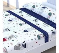 Kimbatex Textil Hogar Tienda Juego de Sábanas Infantiles Roomers Bed Linen. Surtido De Modelos y Tamaños. 50% algodón 50% poliéster. Calidad 30/30 144/Hilos. (Dogui, Cama 105cm)