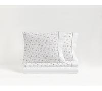 Kimbatex Textil Hogar Tienda NAF NAF Juego de Sábanas 3 Piezas, 50% Algodón-Poliéster, Diseños Florales y Rayas, para Cama 90cm 135cm y150 cm (Garden Rosa, Cama 90cm)