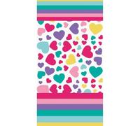 Kimbatex Textil Hogar Tienda Toalla de Playa de 100% Microfibra 90x170cm - Secado Rápido, Ligera y Compacta - 20 Diseños Exclusivos (Corazones)