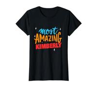 Kimberly más increíble Diciendo el Nombre Divertido de Kimberly Camiseta gráfica económica, Mujer, Negro, XS