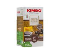 Kimbo 120 Cápsulas Cafè Compostables ESE Espresso Barista 100% Arabica | 8 Paquetes de 15 Cápsulas, Mezcla Cremosa, Intensidad 9/13, Tueste Medio-Oscuro