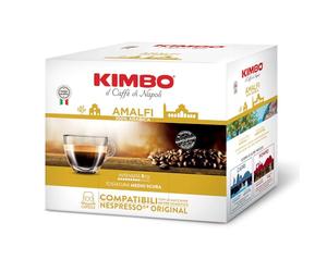Kimbo, Amalfi Le Maraviglie del Gusto - 100 cápsulas de café compatibles con Nespresso Original, mezcla delicada, intensidad 9/13, tostado medio y oscuro, 1 paquete de 100 cápsulas