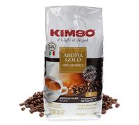 Granos de Café Enteros Kimbo Gold 100% Arabica, Torrefacto, Excelente para Lattes o Cappuccinos, Bolsa 1kg