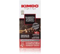Kimbo, Barista Espresso Napoli, 200 cápsulas de café de aluminio compatibles con Nespresso* Original*, mezcla corporal, intensidad 10/13, tostado medio-oscuro, 20 paquetes de 10 cápsulas