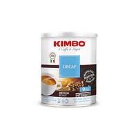 Kimbo Caffè Macinato, 250 gr, Miscela Decaf, ideal per Moka, Intensità 9/13, Tostatura Media, Barattolo in Metallo