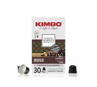 Kimbo Coffee Espresso Barista Ristretto (1 x 30) | Compatible con cafetera Nespresso | 30 cápsulas de aluminio, tostado oscuro | Cápsulas de café italiano