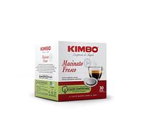 Kimbo Dosis de café compostables ESE molidas frescas, tostado oscuro, 6 paquetes de 30 cápsulas (total 180 cápsulas)