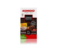 Kimbo Espresso Napolitano - 120 Cápsulas compostables ESE - 8 paquetes de 15 monodosis - Intensidad 10/13 - Tueste oscuro - Apto para cafeteras Moka