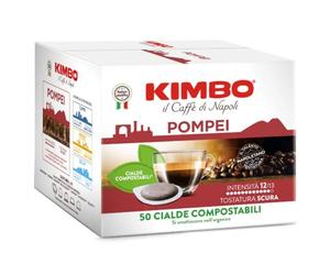Kimbo Pompeya - 50 cápsulas de café compostables ESE