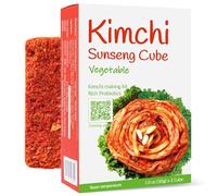 Kimchi sunseng Cube Vegano - Pimienta roja en polvo, jengibre, hierbas, pasta kimchi tradicional coreana, bacterias kimchi de ácido láctico, alimentos fermentados saludables, sin conservantes, kimchi fresco, kit kimchi, práctica salsa kimchi