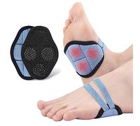 KimDaro 1 par de mangas de compresión para soporte de arco, almohadillas de gel magnéticas acolchadas para alivio del dolor de pies planos, fascitis plantar, espolones de talón, para mujeres y