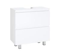 KIMENICH mueble bajo lavabo con 2 cajones, armario con patas, gran almacenamiento, 60x30x56 cm, blanco