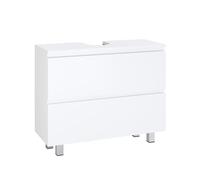 KIMENICH mueble bajo lavabo con 2 cajones, armario con patas, gran almacenamiento, 80x30x56 cm, blanco