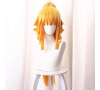 Kimetsu No Yaiba,cosplay De Demon Slayer,agatsuma Zenitsu Peluca Femenina(con Red De Cabello) Yellow