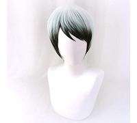 Kimetsu No Yaiba Yushirou Cosplay Wig Blade of Demon Slayer 3 Layers Colors Short Halloween Anime Wigs KUMZ6292