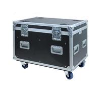 KIMEX 100-0409 Baúl flightcase de transporte, 90 x 60 x 60 cm/con bandeja y separadores internos