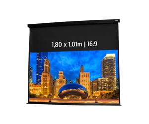 Kimex 3700685405295 - Pantalla electrica de proyeccion 1,80x1,01m formato 16:9- carcasa negra