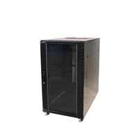 KIMEX - Armario Rack 19" de Suelo - Ancho 600mm, Fondo 800mm, Altura 24U - Negro - 112-6824K