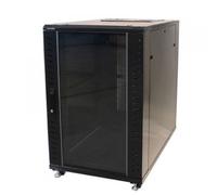 KIMEX - Armario Rack 19" de Suelo - Ancho 600mm, Fondo 800mm, Altura 20U - Negro - 112-6820K