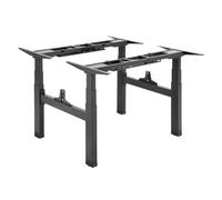 Kimex Base Doble de Escritorio Motorizado Elevable con Altura Ajustable 62-128cm Negro