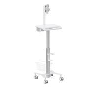 Kimex Carro Para Equipos Médicos Con Soporte Para Tablets 7.9"-11", Altura Ajustable 80-120 Cm