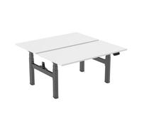 Kimex Escritorio Doble Motorizado Ergonómico 180x75cm Blanco/Negro