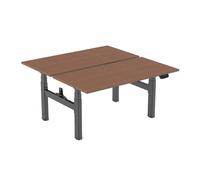 Kimex Escritorio Doble Motorizado Ergonómico120x75cm Nogal/Negra