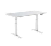 Kimex Escritorio Motorizado Sentado/de Pie 120x75cm, Altura 62-128cm, Tablero Blanco / Base Blanca, Conectado