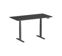 Kimex Escritorio Motorizado Sentado De Pie, 150 X 75 Cm, Tablero Carbono Bordes Redondeados/base Negra