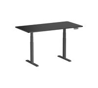 Kimex Escritorio Motorizado Sentado De Pie, 150 X 75 Cm, Tablero Negro Con Bordes Redondeados/base Negra