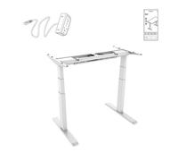 Kimex Escritorio Motorizado Sentado/de Pie 150x75cm, Altura 62-128cm, Tablero Blanco / Base Blanca, Conectado